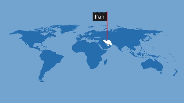 Iran and UAE map highlighted on world map 11 animated motion background video footage dynamic visual for digital media presentations marketing screens