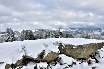 Winterlandschaft auf dem Hinterwaldkopf bei Freiburg im Breisgau