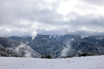 Winterlandschaft auf dem Hinterwaldkopf bei Freiburg im Breisgau