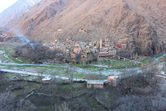 view of the Village of SatiFadma Ourika Valley I High Atlas Of Morocco