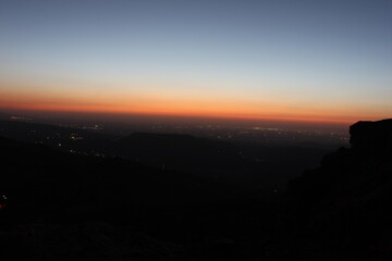 Obraz premium sunset in the mountains