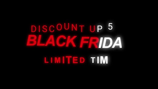 Animated Black Friday sale banner with discount 50 percent promotion for limited time shopping offer