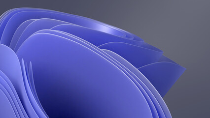 An abstract 3D background with smooth curves creates a sense of depth and movement. Ideal for website design, presentations and creative design.