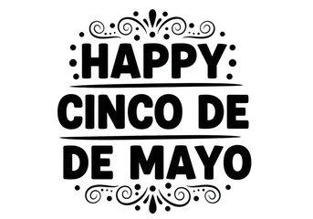 Obraz premium Happy cinco de mayo greeting card design