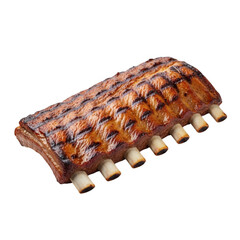 Roast ribs of beef isolated on transparent background