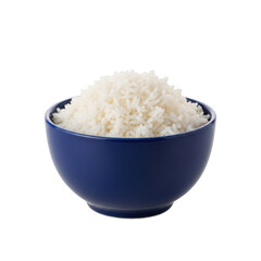 Bowl of white rice isolated on transparent background