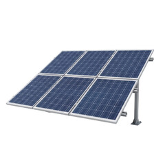 Solar panel array isolated on transparent background