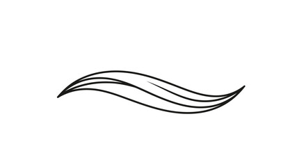 Elegant Swirl Line Art Graphic Element - Simple Organic Design