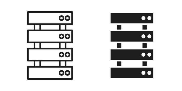 Server rack icon. Perfect for app and web interfaces, marketing, etc.
