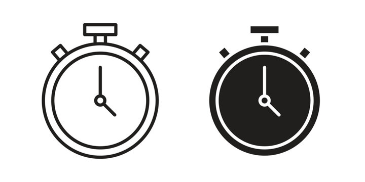 Stop watch icon. Perfect for app and web interfaces, marketing, etc.
