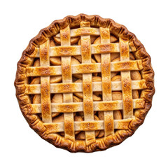 A delicious homemade pie with a lattice crust