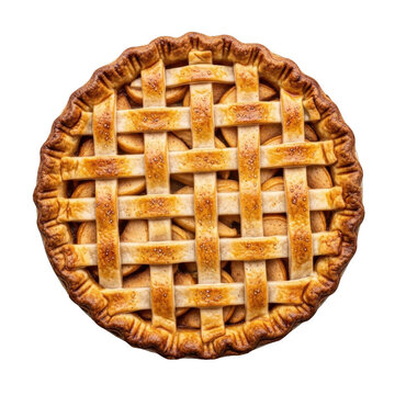 A delicious homemade pie with a lattice crust