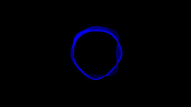 Abstract Audio Wave Circle on Black Background
