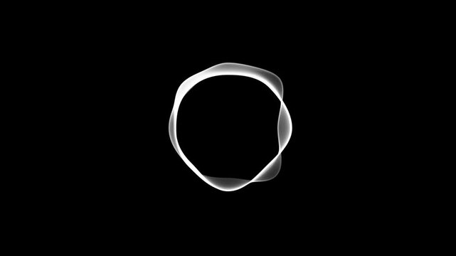 Abstract Audio Wave Circle on Black Background