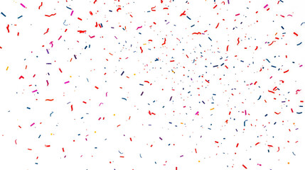 Fototapeta premium Confetti Party Popper Explosions On White Background With Luma Matte Alpha Channel