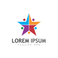 Obraz premium Human character logo sign