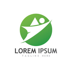 Human character logo sign