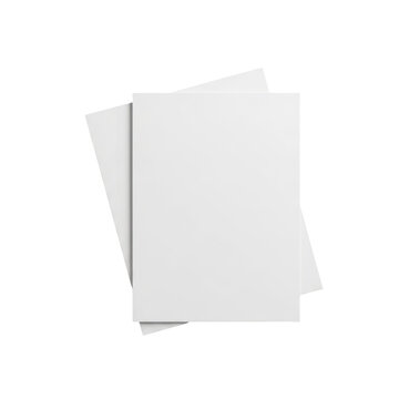 Blank Canvas: Two pristine sheets of paper lay, inviting creativity and the birth of ideas. A visual representation of potential, waiting to be filled. 