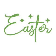 Fototapeta premium Easter typography clip art design on plain white transparent isolated background for card, shirt, hoodie, sweatshirt, apparel, tag, mug, icon, poster or badge