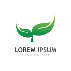 Obraz premium Logos of green Tree leaf ecology