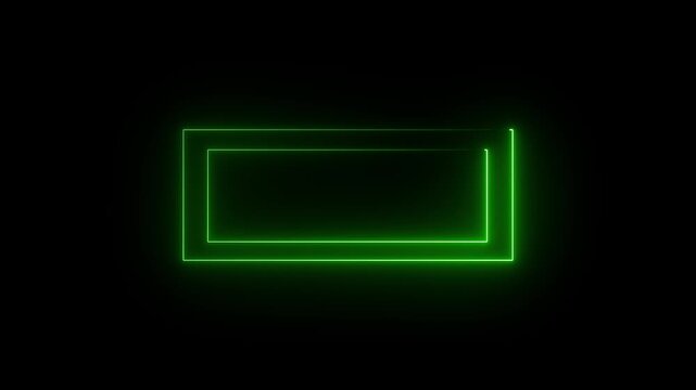 Neon light square frame. laser gradient border. Glowing colorful rectangle frame perfect vector clip art for your design. Neon rectangular frame vector image.