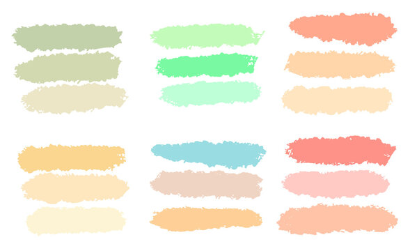 PNG con fondo transparente. Colecci&oacute;n armon&iacute;as de color naranja, coral, beige, rosa, verde menta, azul, oliva, pistacho, amarillo N&aacute;poles rojizo. Manchas para dise&ntilde;o web, etiquetas y maquillaje.