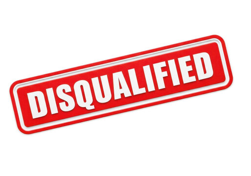 Disqualified rubber stamp isolated on transparent background