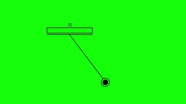 A simple pendulum illustration with a progress bar on a green background