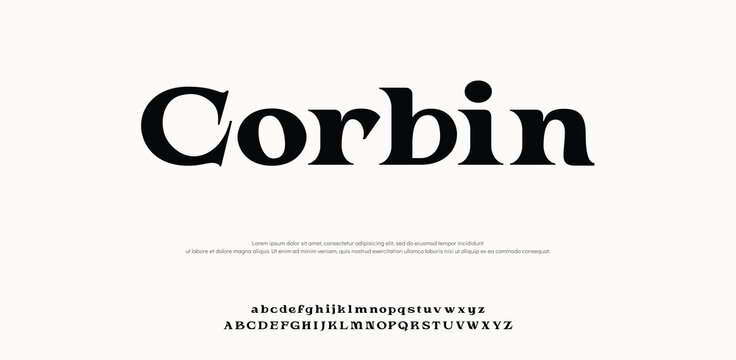 Corbin font typography logo design