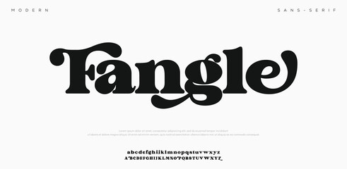 Modern sans serif typography design with Tangle wordmark © Money
