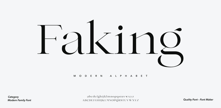 Modern Alphabet Typography Faking Word Text
