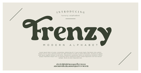 Introducing Frenzy Modern Alphabet font typography © Money