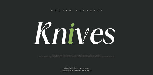 Fototapeta premium Modern alphabet knives logo design