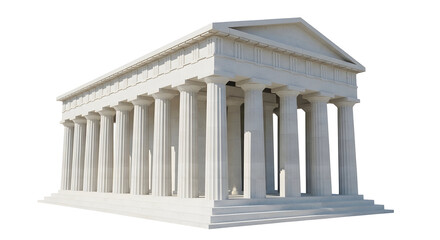 Naklejka premium White l e g o model of ancient greek temple with columns