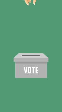 election video animation vote vertical concept
