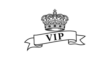 VIP Crown Logo Illustration Design Element. © STOCK MANIA