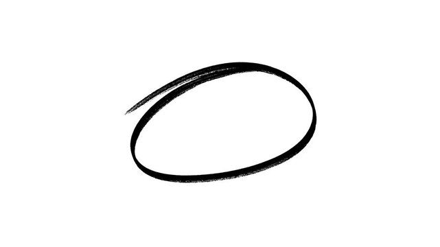 Hand drawn circle underline sketch. Oval pencil stroke. Doodle mark scribble. Ellipse and round emphasis