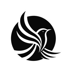 Naklejka premium Stylized Flying Bird Logo