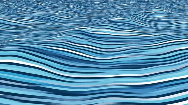Serene ocean waves gently rippling from a high viewpoint, showcasing the beauty of the water and its undulating surface