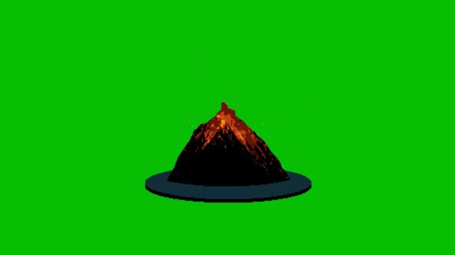 vector illustration of a volcano