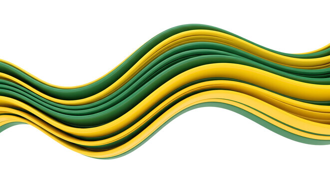 A vibrant wavy pattern of yellow and green colors on a Brazil, green and yellow colors in 2026 soccer world championship