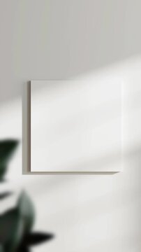 Square Canvas Mockup, Minimalist Square Art Mockup, Motion Background, Poster Canvas Video Mockup