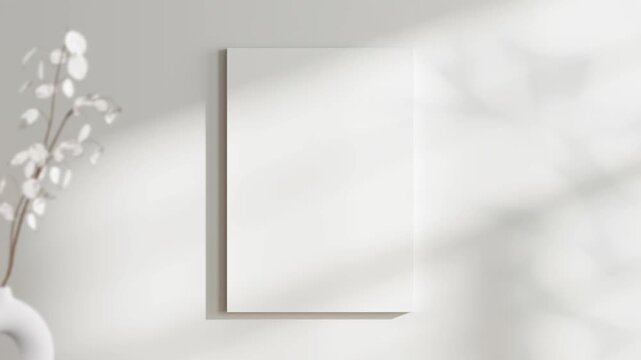 Canvas Mockup, Minimalist A1 A2, A3, A4 Art Mockup, Motion Background, Poster Canvas Video Mockup