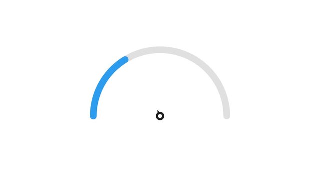 Minimalist Semi Circle Progress Bar and Gauge UI Elements Set