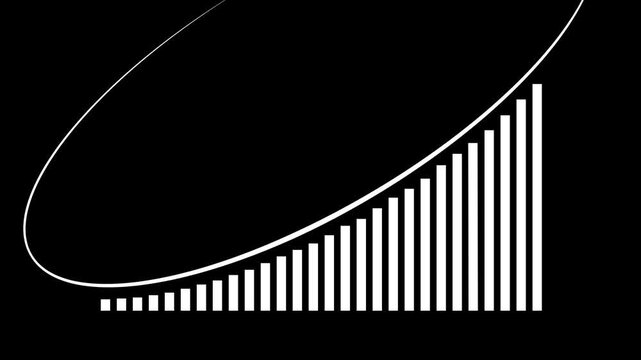 Business growth concept in allusive graph chart showing marketing sales profit increasing to target . Excellent financial status of corporate business rise up. technological advancements and growth .