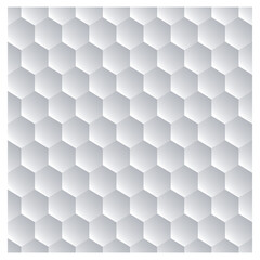 Fototapeta premium Gray hexagonal pattern with white background and gray hexagons transparent background