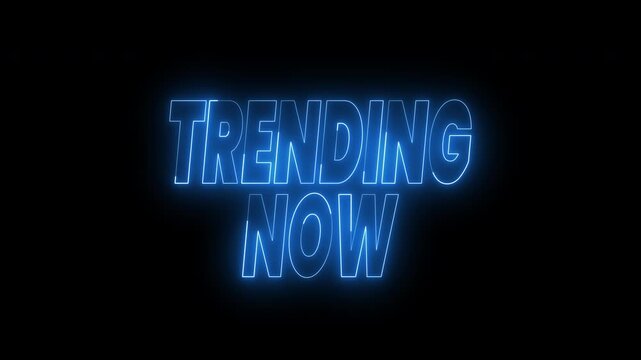 Trending now text animation pin blue neon color. 4k animated typography Great for opener videos, social media content, presentations, and marketing materials. 