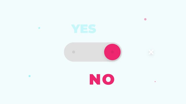 Yes No Toggle Switch User Interface Graphic Element