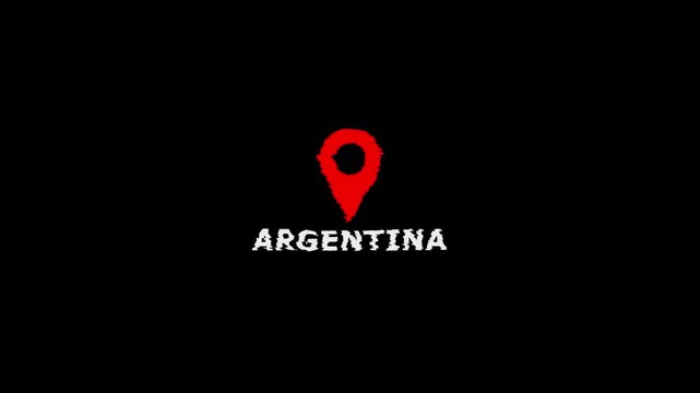 Argentina Map Marker Location Pin South America Country Marker Symbol