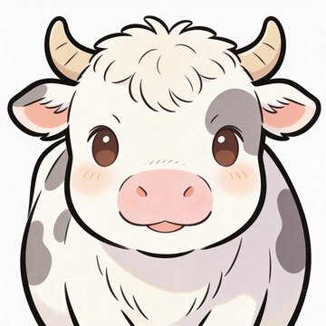 illustration of a cow on white background